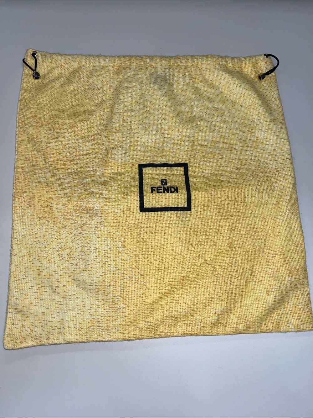Fendi Yellow Drawstring Logo Dust Bag